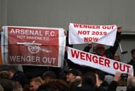 Fan protests was a frequent scene at Arsenal